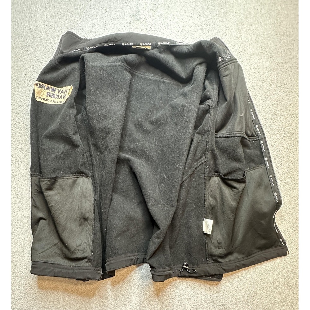 Ariat Jacket Mens Large Black Softshell Fleece Li… - image 3